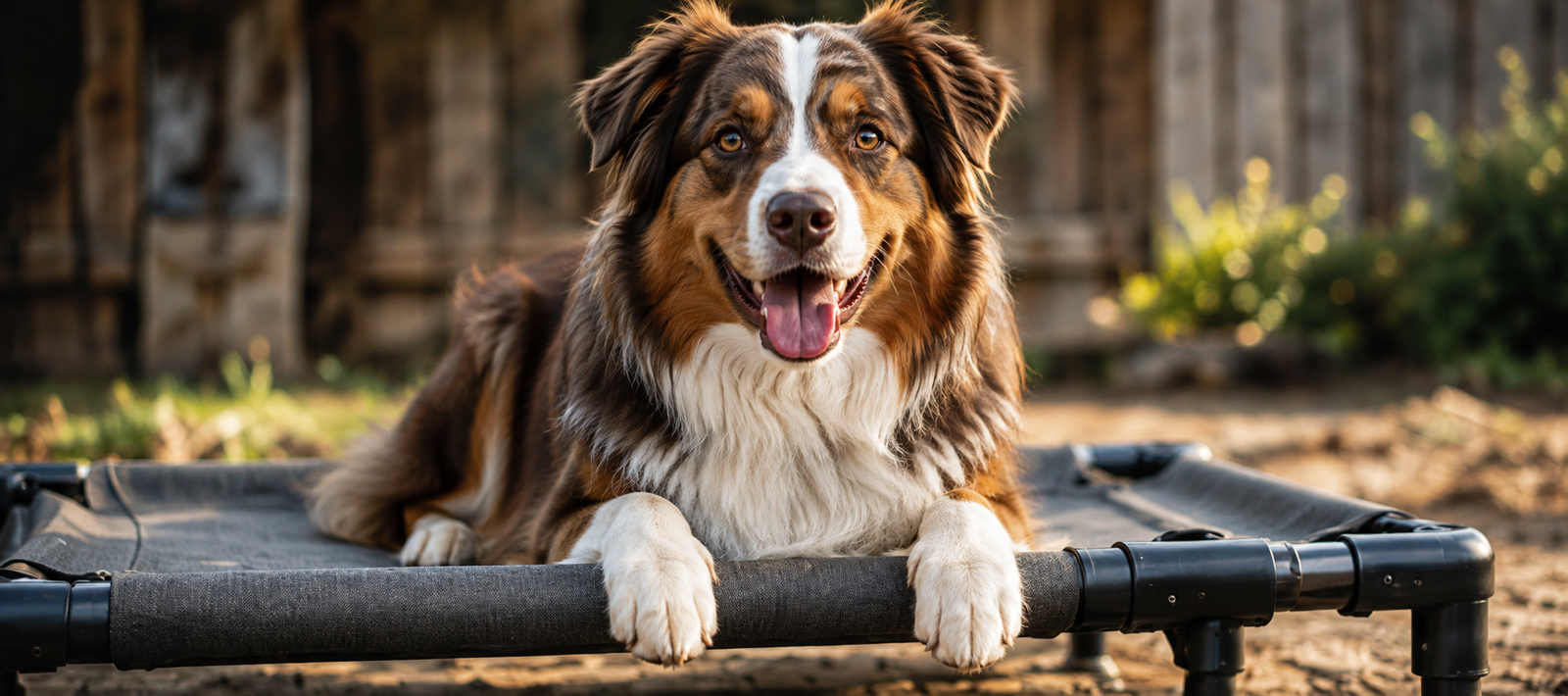 Dog relaxing during a Santa Barbara Board and Train program